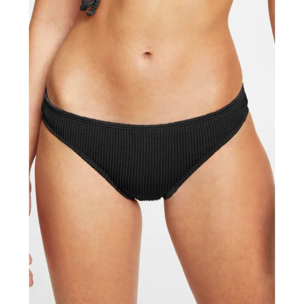 NWT Salt + Cove Women's Textured Bikini Swim Bottoms Black Size XL $50 FF398